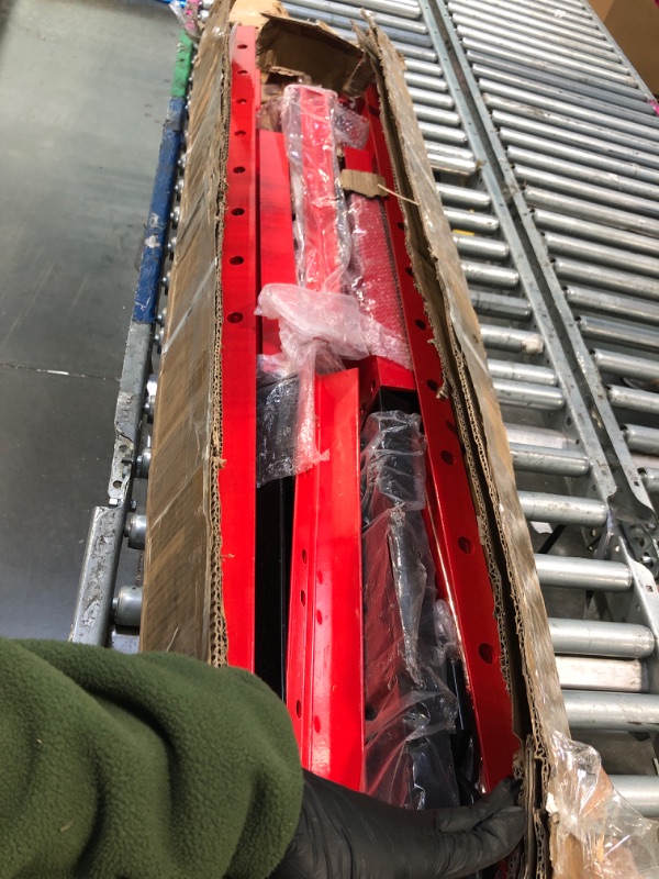 Photo 1 of ** PARTCIAL SET****SOLD AS IS/NO REFUND**
** MISSING HARDWARE**
12 Ton Hydraulic Shop Press, Heavy-Duty H-Frame Bearing Press with Stamping Plates, Adjustable Worktable for Metal Bending, Straightening, Installing Bearings & U-Joints – Garage Floor Press