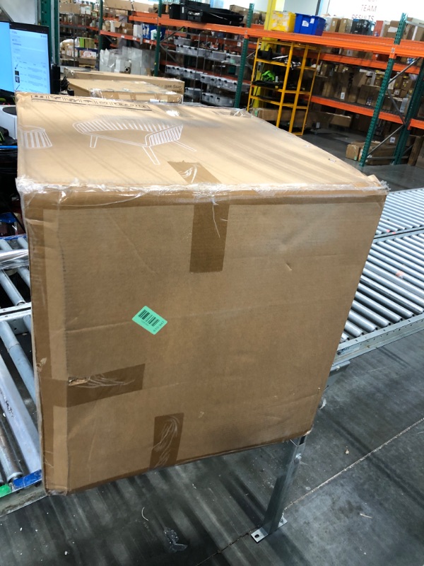 Photo 1 of ** FACTORY SEALED**EAST OAK Breezeway Patio Furniture Set, 3-Piece Outside Bistro Set Handwoven Rattan Wicker Chairs with Waterproof Cushions, Tempered Glass Table, Outdoor Conversation Set for Porch, Brown & Light Grey