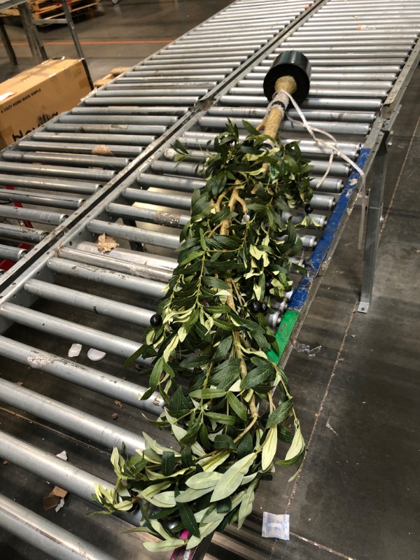 Photo 1 of **MINOR DAMAGE - USED**
Realead 7ft Olive Trees Artificial Indoor, Tall Faux Olive Tree Plant for Modern Home Office Decor, Fake Potted Olive Silk Tree with Branches and Fruits