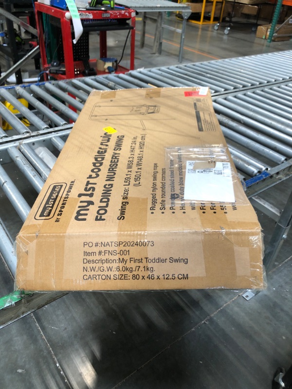 Photo 1 of ** MISSING SOME HARDWARE**
Sportspower My 1st Toddler Swing - Heavy-Duty Baby Indoor/Outdoor Swing Set with Safety Harness, Blue, 52"L x 55"W x 47"H