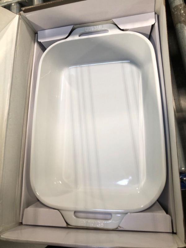 Photo 1 of **BROKEN HANDEL ON CIRCLE PAN**
STAUB Ceramic 3-pc Mixed Baking Dish Set, White