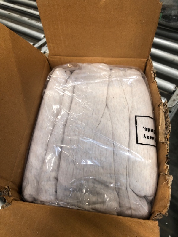 Photo 1 of ** FACTORY SEALED**Amazon Basics 4 Piece Bed Sheets Set, 100% Cotton Jersey, Includes Super Soft, Flat and Fitted Sheets, Pillowcase, King, Oatmeal, Solid