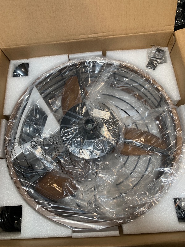 Photo 1 of Fansconce 20" Waterproof Outdoor Ceiling Fan with Light, Outdoor Hanging Fan for Patio, 6-Speed & 3 CCT LED, Caged Ceiling Fan with Smart APP & Remote Control, Perfect for Gazebo, Pergola, Canopy