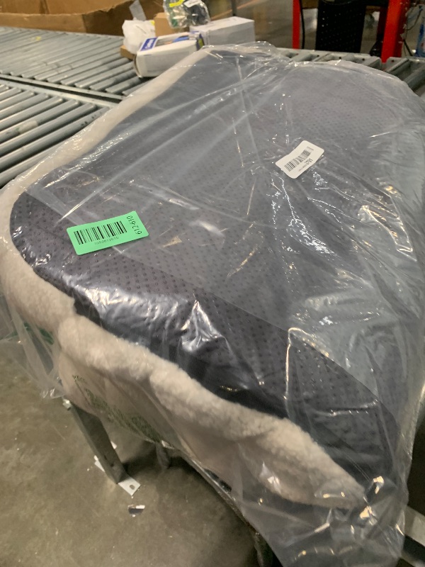 Photo 1 of *Dirty*LE SURE Cute Orthopedic Dog Bed Medium Size Dog, Waterproof Chic Flat Pet Beds with Removable Washable Cover, Fuzzy Thick Egg Crate Foam Pet Mat for Indoor Use (30" x 20", Cream)