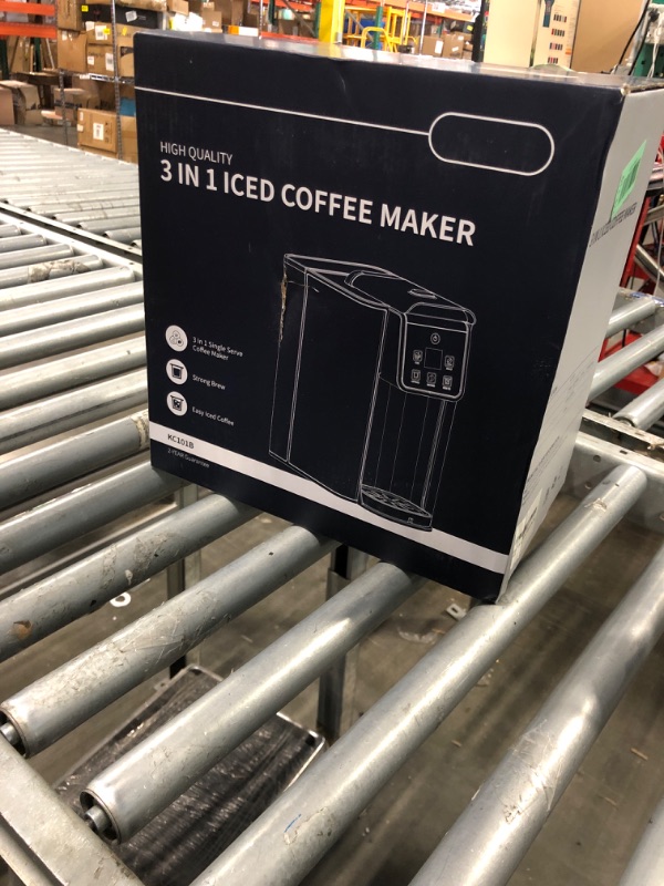 Photo 1 of KIDISLE Hot & Iced Coffee Maker with Bold Setting, Single Serve Coffee Maker for K Cup and Grounds, 6-14 Oz Brew Sizes, 50 Oz Removable Water Tank, One Cup Coffee Machine with Reusable Filter, White