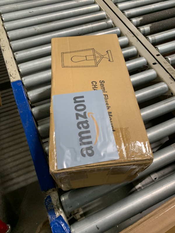 Photo 1 of ?Upgraded?Semi Flush Mount Ceiling Light, Black Industrial Ceiling Light Fixtures, Farmhouse Light Fixture for Hallway Stairway Garage Living Room Dining Room Balcony?Not waterproof, Not for Outdoor?