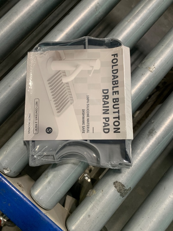 Photo 1 of ** FACTORY SEALED **14.57" Silicone Sink Splash Guard - Essential Kitchen Sink Accessory with Drip Tray, Sponge Holder & Soap Dish, 6°Slope for Easy Drainage, Foldable & Fasten Button for Perfect Fit?Grey?