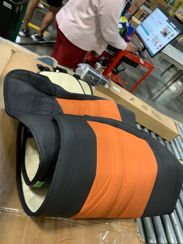 Photo 1 of **DAMAGE PARTS**FLORICH Leather Seat Covers, Car Seat Covers Full Set, Car Seat Protectors 5 Seats, Automotive Seat Covers Driver Seat Covers Fit for Most Cars Trucks SUV-Black&Orange