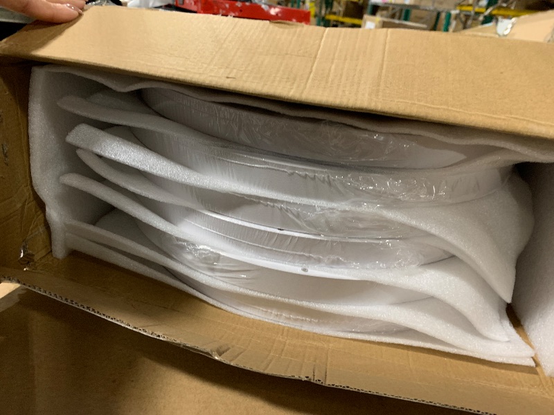 Photo 1 of ***ONLY WHITE**** 6 Pack 16 Inch Led Flush Mount Ceiling Light,32W,3480LM,3000K/4000K/6000K 3CCT Selectable,Black Ultra-Slim Ceiling Lighting Fixture,Round Low Profile Flat Panel Light for Bedroom,Kitchen,Hallway,Office