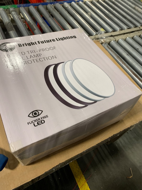 Photo 1 of ***ONLY WHITE**** 6 Pack 16 Inch Led Flush Mount Ceiling Light,32W,3480LM,3000K/4000K/6000K 3CCT Selectable,Black Ultra-Slim Ceiling Lighting Fixture,Round Low Profile Flat Panel Light for Bedroom,Kitchen,Hallway,Office