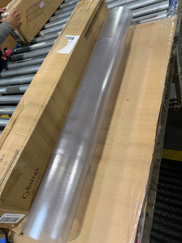 Photo 1 of [Tempered Glass] 40“x30” Rounded Glass Chair Mat with Polished Edge Clear Office Chair Mat, Glides Smoothly, Suitable for Carpet or Hardwood Floors