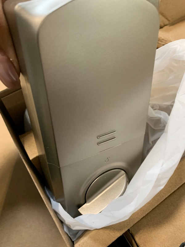 Photo 1 of **INCOMPLETE** Veise VE027-K Built-in WiFi Smart Lock with 2 Knob, Fingerprint Keyless Entry Door Lock Handle Set for Front Door, App Remote Control, Electronic Digital Keypad Deadbolt, IP65 Waterproof, Satin Nickel