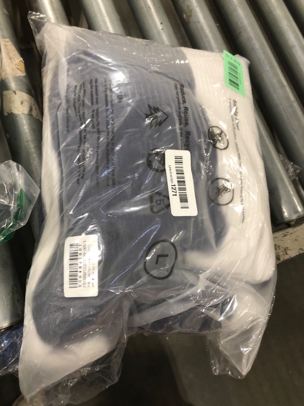 Photo 1 of Pink Queen Two Piece Sweater Set Outfits for Women Going Out Long Sleeve Oversized Top Bodycon Maxi Long Skirt Color Block Knit Formal Dresses Navy L