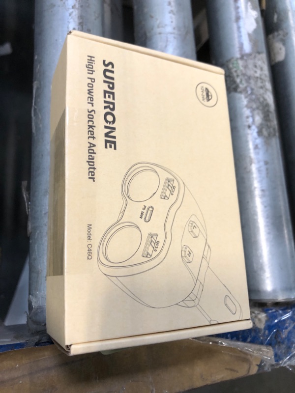 Photo 1 of [2025 Upgraded] Cigarette Lighter Splitter, SUPERONE 180W 2-Socket Cigarette Lighter Adapter with Dual QC3.0 and 20W PD USB C Car Charger Splitter for GPS/Dash Cam/Laptop/iPad/iPhone 17/16/15/14/13/12