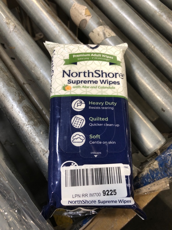 Photo 1 of **ONE PACK**
NorthShore Supreme Heavy-Duty Quilted Wipes, X-Large, 9 x 13 in., 50 ct,