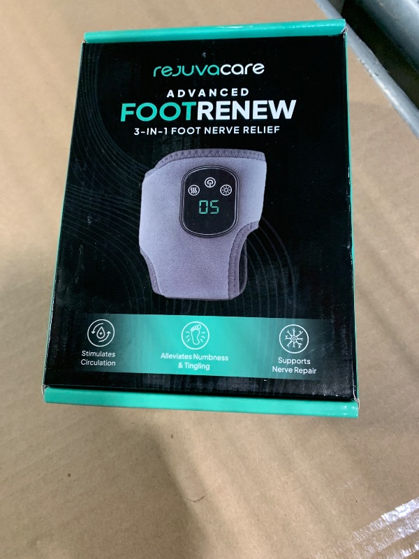 Photo 1 of *UNTESTED*
Rejuvacare FootRenew Triple Method Massager – The Official - Electric Foot and Ankle Massager Heated Wrap with 3 Vibration Modes and 5 Heat Levels - Cordless Portable Design (1-Piece, 1, Count)