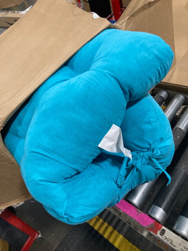 Photo 1 of ***Similar***
Blazing Needles Microsuede Rounded Cushion,Aqua Blue, 1 Count