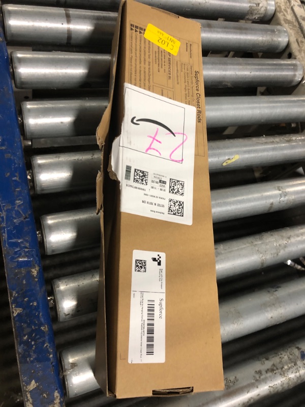 Photo 1 of ***MISSING PARTS***Supforce Closet Rods for Hanging Clothes, 17 to 84 Inches Stepless Adjustable Metal Closet Rod, 1.3 Inches Heavy Duty Clothes Hanging Rod for Closet Wardrobes Laundry RV, Black