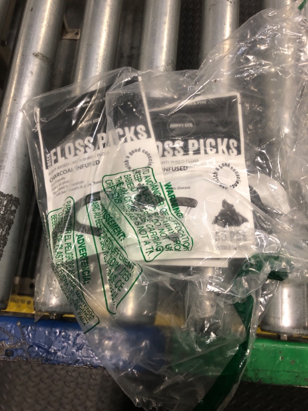 Photo 1 of ** TWO PACKETS**** FACTORY SEALED**
Dental Floss Picks (200pcs) - Flossers for Adults, Vegan Corn-Straw Handle, Superior Oral Care & Anti-Shred Thread, Dental Hygiene, Tooth Pick Sticks, Teeth & Gum Health (Charcoal, Double Thread)