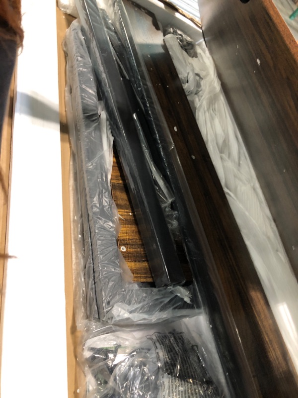 Photo 1 of ** USED *** GreenForest 47 inch Computer Desk with Power Outlets, Small Home Office Desk with Ergonomic Monitor Stand, Reversible Gaming Desk, Modern Study Desk, Laptop Desk, Walnut