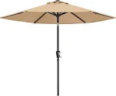 Photo 1 of ** USED / UNTESTED ** SMUG 10FT 3-Tier Solar Patio Umbrella with 32 LED Lights, Outdoor Umbrellas with Push Button Tilt and Crank, Tilting Table Umbrella with 8 Sturdy Ribs for Market, Beach, Pool, Garden, Deck, Backyard, Terrace, Restaurant, UV Protectio
