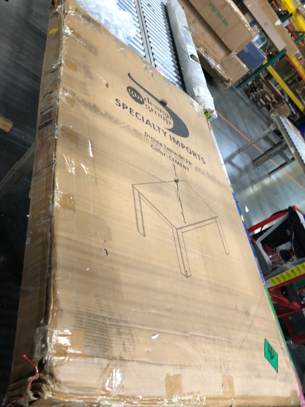 Photo 1 of ** USED / UNTESTED / MISSING PARTS *** GIA Home Furniture Series Rectangular 59' x 35" Seamless Table top Dining Room Table, Cement Gray Finish