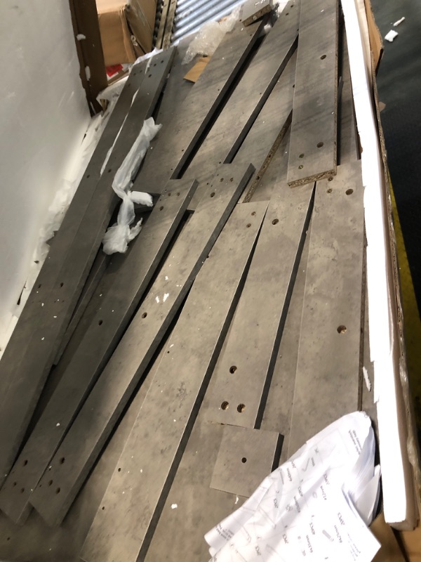 Photo 1 of ** USED / UNTESTED / MISSING PARTS *** GIA Home Furniture Series Rectangular 59' x 35" Seamless Table top Dining Room Table, Cement Gray Finish