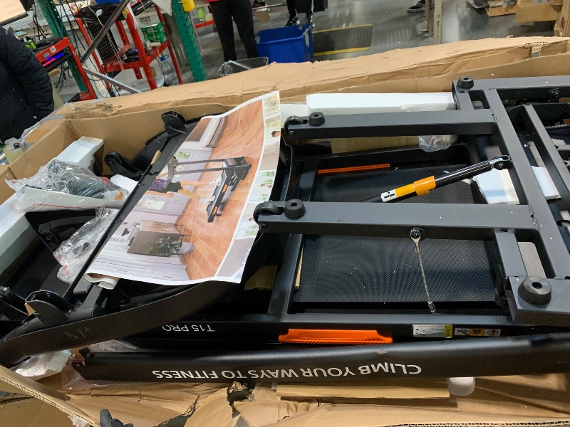 Photo 1 of ** VERY USED/ UNTESTED/ MISSING PARTS / DAMAGE MAJOR *** THERUN Treadmills for Home, Walking Pad with Auto Incline 0-15%, Workout Equipment for Running & Walking, Folding Treadmill with Built-in Fan, Heart Rate Sensor, Compatible with Bluetooth, Apps