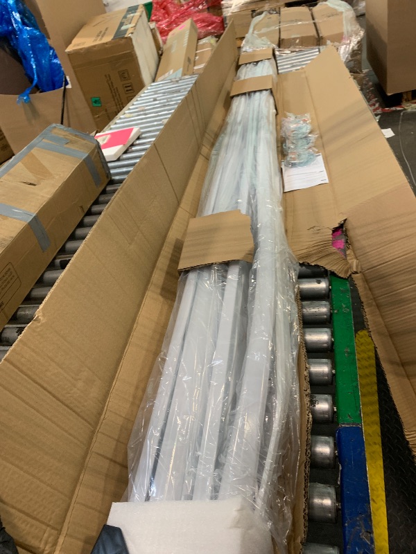 Photo 1 of ** ONLY ONE PCS DAMAGE MAJOR / USTEDTED *** AntLux 110W 8FT LED Shop Lights Ultra Slim LED Wraparound, 12600LM, 5000K, 8 Foot Strip Light, Flush Mount Garage Office Warehouse Ceiling Lighting Fixture, 8 Foot Fluorescent Tube Replacement, 4 Pack