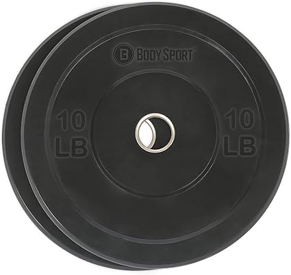 Photo 1 of ** FACTORY SEALED / SIMILAR *** Body Sport Bumper Weight Plates for Training, 10 lb. (2-Pack) - Impact Absorbing Strength Discs with Stainless Steel Insert