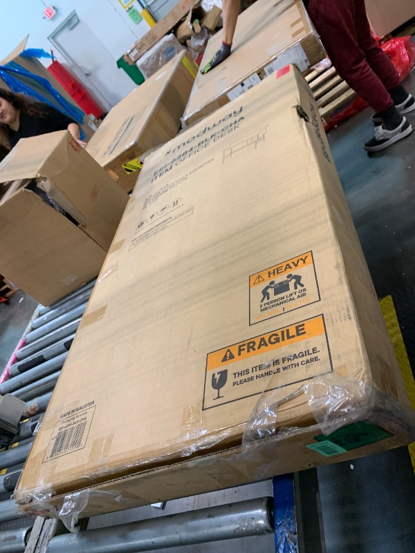 Photo 1 of ** USED/ MISSING PARTS / UNTESTED ** Modway EEI-6284-BLK-CHA Nexus Office Desk, Black Charcoal