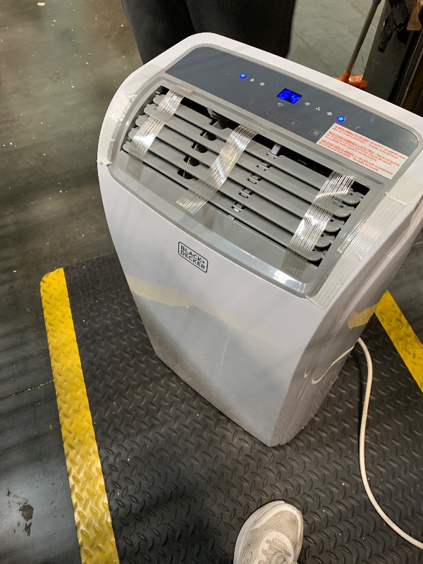 Photo 1 of ** USED/ UNTESTED/ MISSING PARTS ** BLACK+DECKER Portable Air Conditioner, 12,000 BTU (8,000 BTU SACC) for Rooms up to 550 Sq. Ft., Portable AC with Follow Me Remote Control and Window Kit, BPACT12WT, White