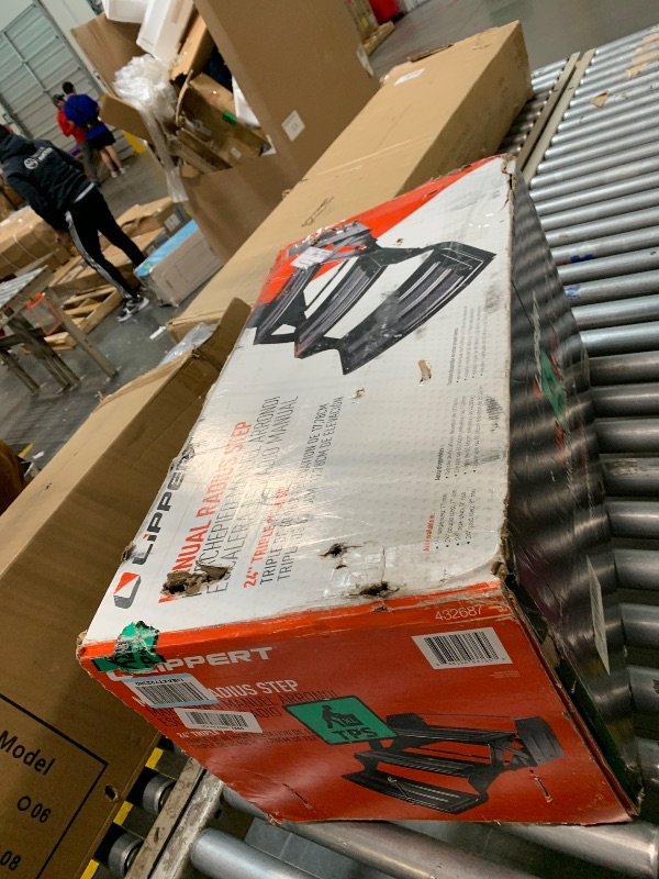 Photo 1 of ** VERY USED *** Lippert Components 432687 24' Radius Corner Manual Step - Triple, 7' Rise , Black