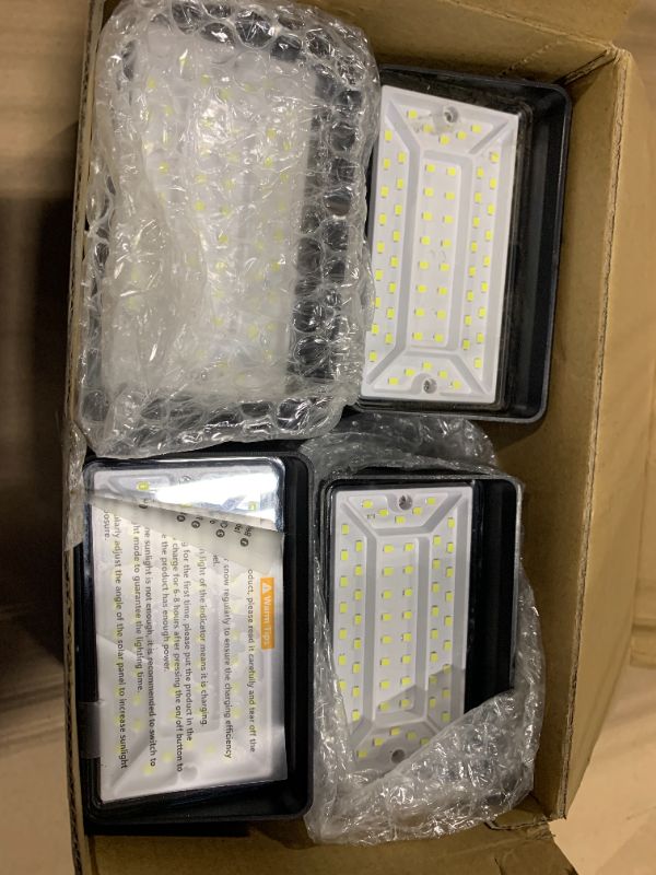 Photo 1 of *** ONLY SOLAR LIGHTS / NO STAK INSIDE  *** LAMKEEP Solar Spot Lights Outdoor with 60 LED & Auto On/Off, 4 Pack Solar Lights Outdoor Waterproof IP68 with 3 Lighting Modes, 2-in-1 Solars Landscape Light for Outside, Garden, Yard(Cool White)