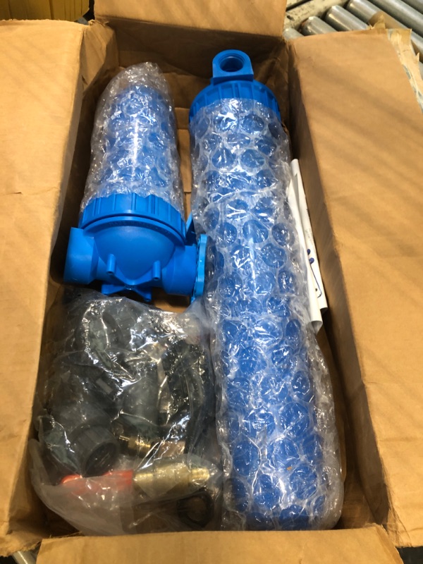Photo 1 of ** missing parts / untested / very used *** Aquasana Whole House Water Filter System | 1,000,000 Gallons | Carbon & KDF Media | Reduces 97% Chlorine & Sediment | Includes Pre- and Post-Filters | Rhino EQ-1000