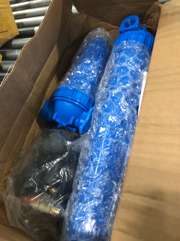 Photo 1 of ** missing parts / untested / very used *** Aquasana Whole House Water Filter System | 1,000,000 Gallons | Carbon & KDF Media | Reduces 97% Chlorine & Sediment | Includes Pre- and Post-Filters | Rhino EQ-1000