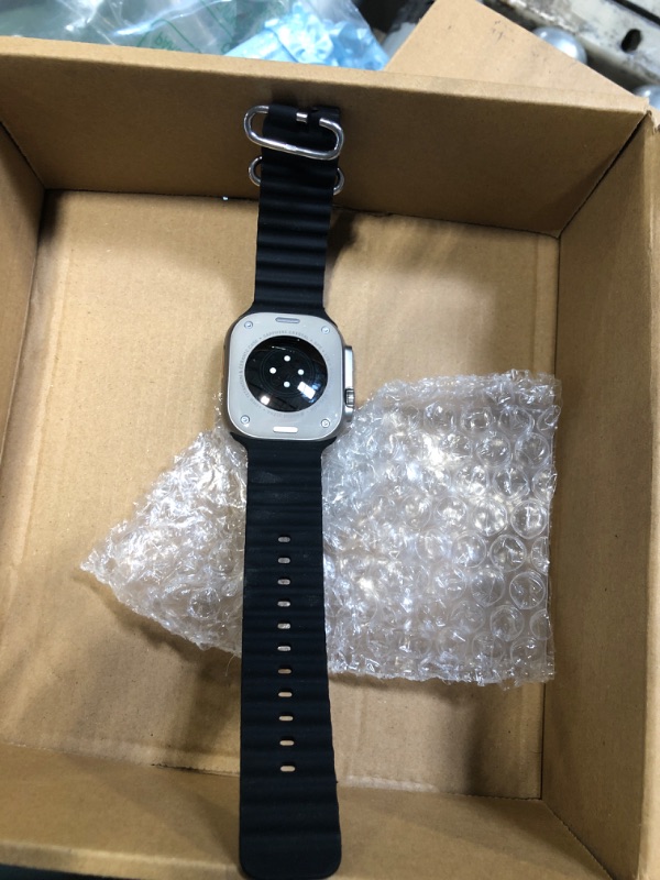 Photo 1 of ** used / untested ** Apple Watch Ultra [GPS + Cellular 49mm] Titanium Case with Midnight Ocean Band, One Size (Renewed Premium)