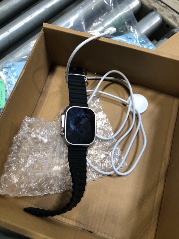 Photo 1 of ** used / untested ** Apple Watch Ultra [GPS + Cellular 49mm] Titanium Case with Midnight Ocean Band, One Size (Renewed Premium)