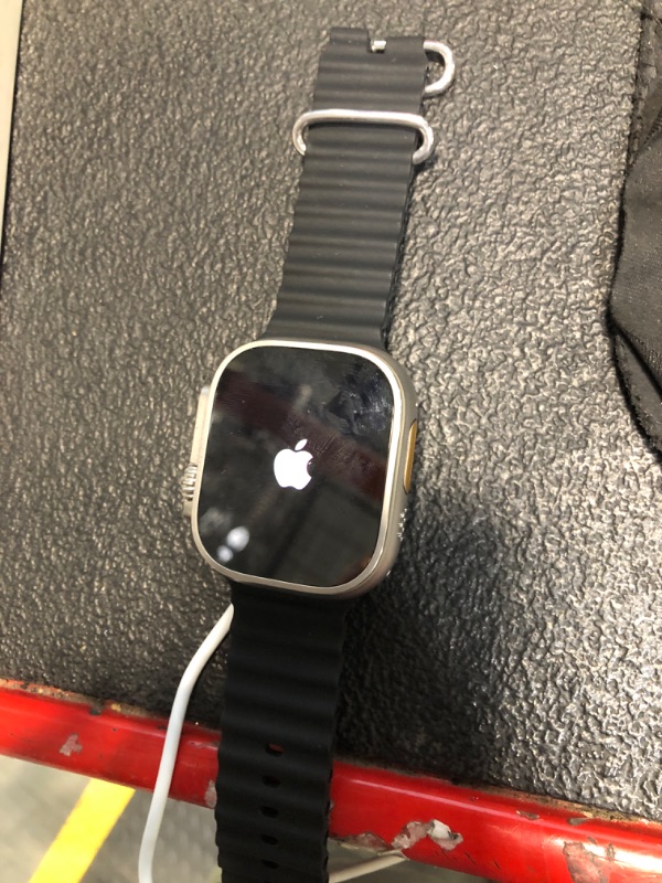 Photo 1 of ** used / untested ** Apple Watch Ultra [GPS + Cellular 49mm] Titanium Case with Midnight Ocean Band, One Size (Renewed Premium)