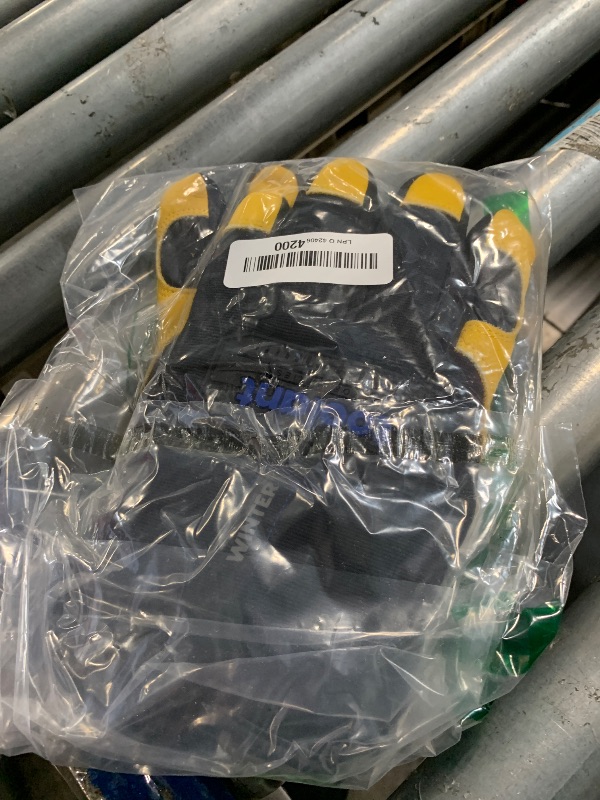 Photo 1 of toolant Upgraded Waterproof Winter Work Glove with 3M Lining,Heavy Duty High Dexterity Leather Gloves,Touchscreen with Impact Protection