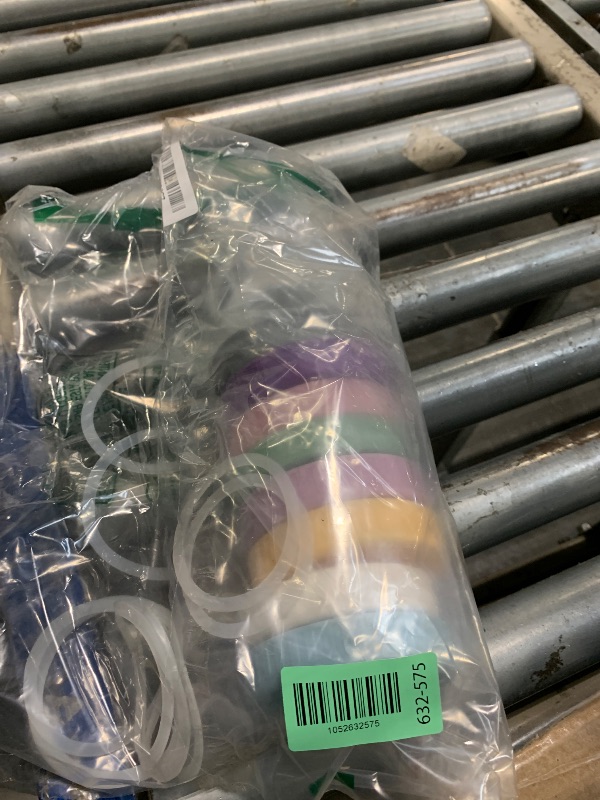 Photo 1 of [16 Piece]8 Wide Mouth + 8 Regular Mouth Mason Jar Lids, Multi Color Plastic Lids for Mason Jars with Silicone Rings, Thickened Leak-Proof Canning Lids Regular Wide Mouth