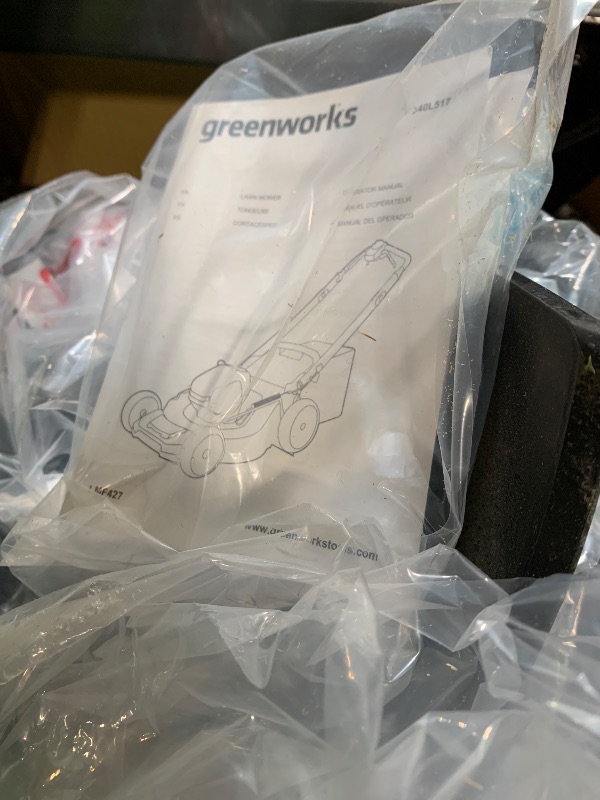 Photo 1 of **USED**Greenworks 40V 21" Brushless Cordless (Self-Propelled) Lawn Mower (LED Headlight + Aluminum Handles), 5.0Ah Battery and Charger Included (75+ Compatible Tools)
**Missing charger**