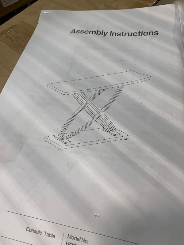 Photo 2 of 55 Inch Gold Entryway Table, 