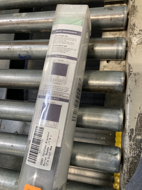 Photo 1 of **MINOR DAMAGE - USED**
Cordless Roller Shades Blackout Blinds for Windows Room Darkening Rolled Up Shades with Spring System, UV Protection Window Shades Door Blinds for Home and Office (71" W x 72" H, Grey)
