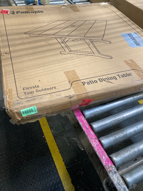 Photo 1 of *MISSING PARTS UNKNOWN*
Mosbrisa Modern HDPE Patio Dining Table, with Umbrella Hole, Weather Resistant, for Outdoor, Yard, Lawn (Grey, 1 Piece - 35.7'' Table)