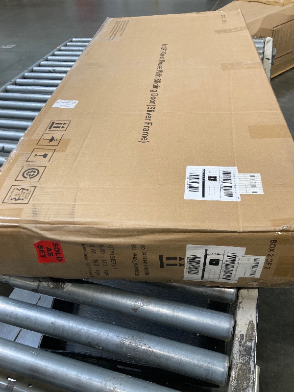 Photo 1 of **some damage**GarveeLife 8x12 ft Greenhouse, Large Aluminum Greenhouses for Outdoors, Heavy Duty Polycarbonate Greenhouse with Roof Vent, Walk-in Green houses for Winter Garden, Backyard, Patio, Lawn, Easy Assembly