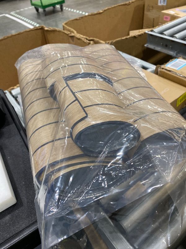 Photo 1 of ***USED*** YU LI 3DH Peel and Stick PVC Slat Wall Panel 236"x15.75" Self-Adhesive Thick Faux Oak Wood Grain Wallpaper Panel 3D Soundproof Wall Panels for Walls & Ceilings