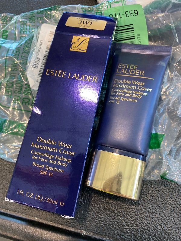 Photo 1 of **MISSING PARTS**
Estée Lauder Double Wear 24-Hour Maximum Cover Camouflage Foundation for Face and Body SPF 15 | Full Coverage | Tattoo Cover Up Makeup Waterproof, 1.0 Fl Oz, 3W1 Tawny