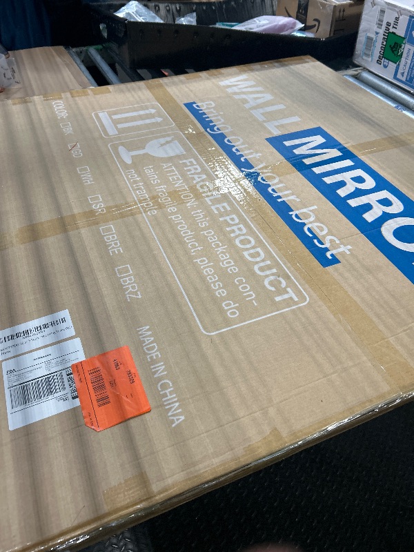 Photo 1 of BEAUTYPEAK 40 Inch Round Mirror, Metal Frame Circle Mirror, Wall Mounted for Entryway, Bathroom, Vanity, Living Room, Gold