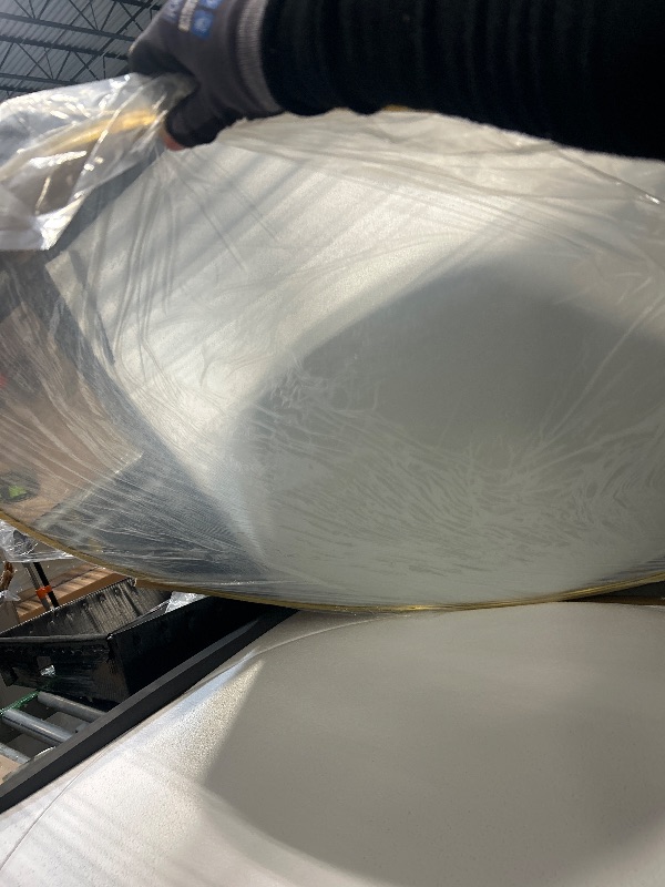 Photo 1 of BEAUTYPEAK 40 Inch Round Mirror, Metal Frame Circle Mirror, Wall Mounted for Entryway, Bathroom, Vanity, Living Room, Gold